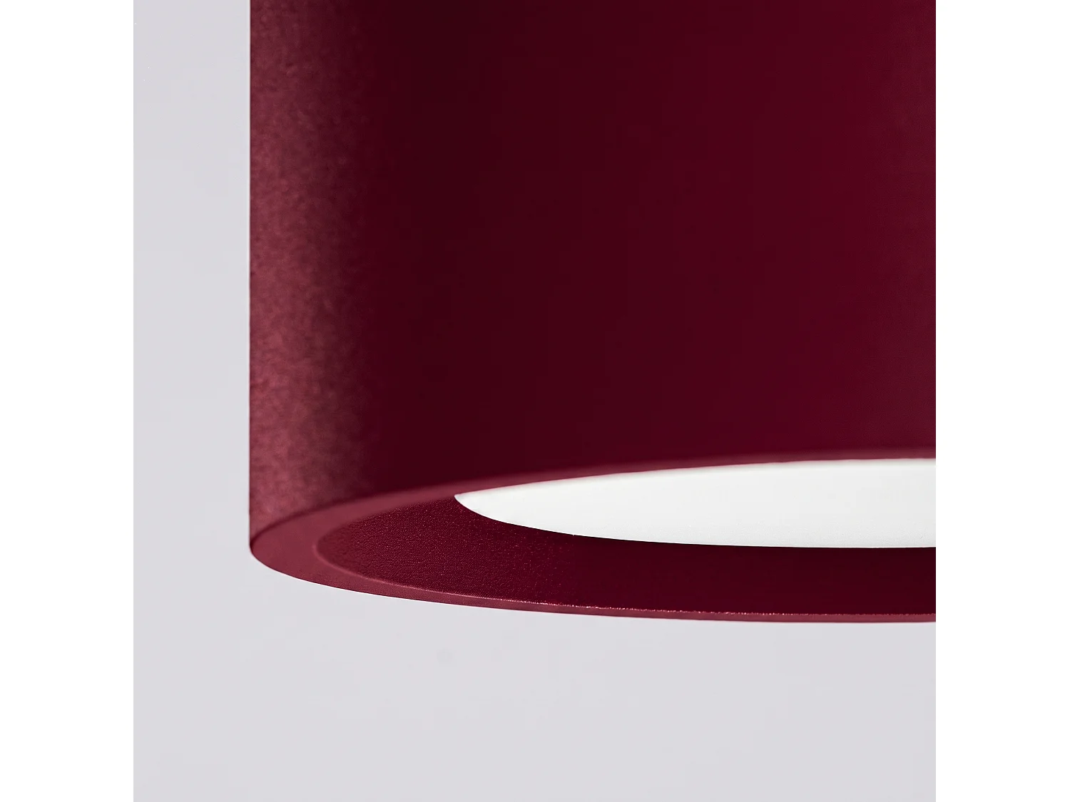 Plafonnier minimaliste en aluminium - 2 sources lumineuses - L.21 x H.8 cm - bordeaux