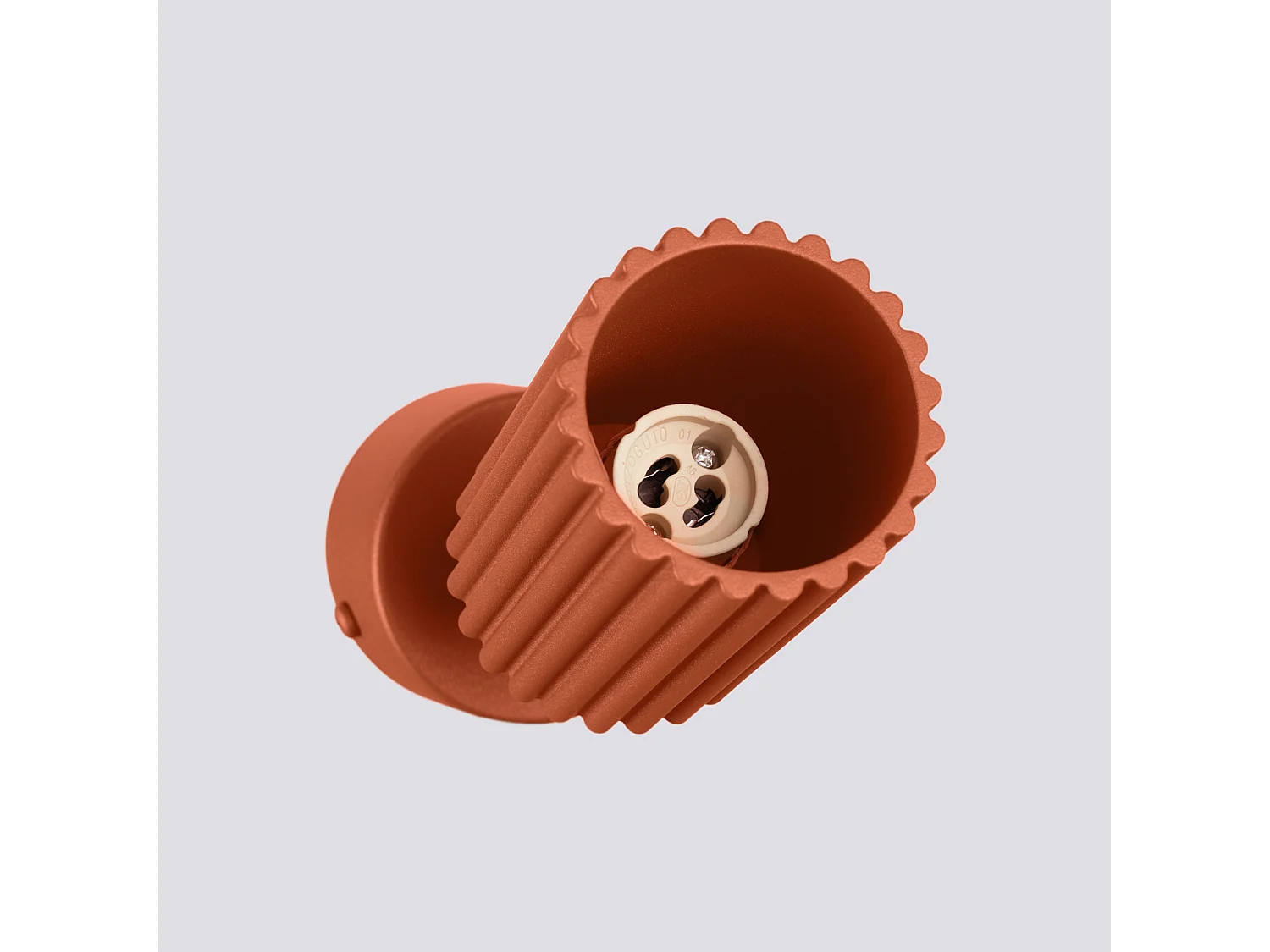 Plafonniers KARBON minimaliste en aluminium - 1 sources lumineuses - L.7 x H.18 cm - ocre rouge