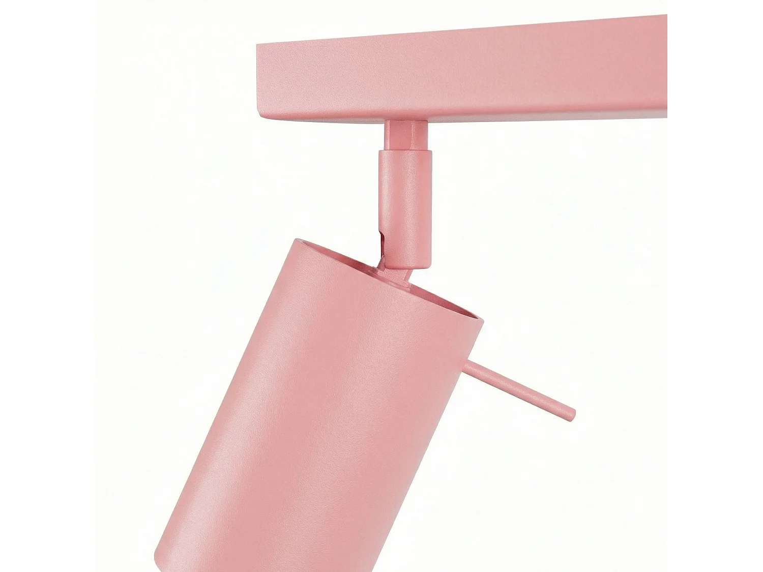 Plafonnier moderne en acier - 3 sources lumineuses - L.45 x H.16 cm - rose
