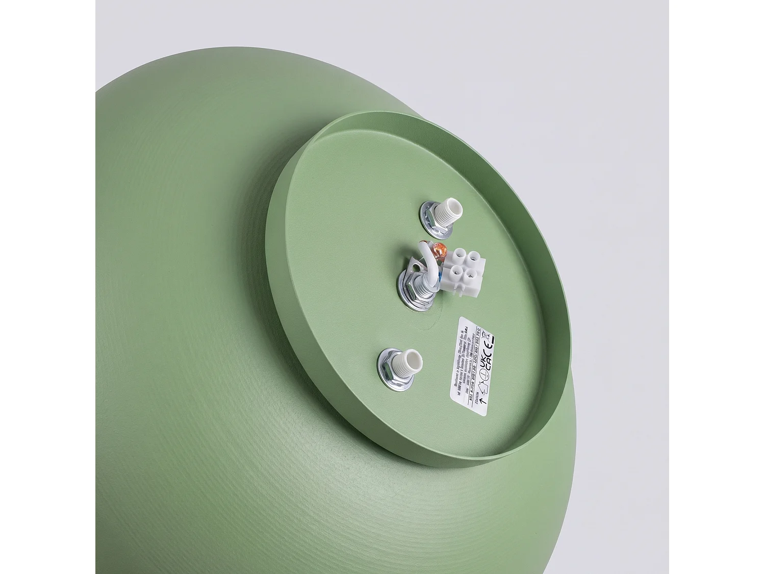 Plafonnier moderne en acier/PVC - 4 sources lumineuses - L.30 x H.15 cm - sauge