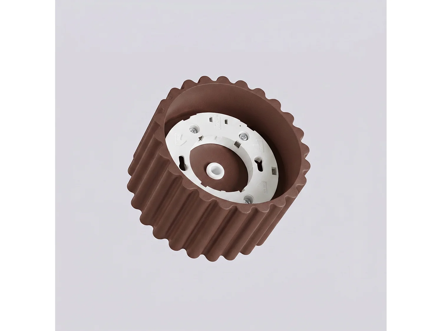 Plafonnier minimaliste en aluminium - 1 sources lumineuses - L.10 x H.6 cm - marron