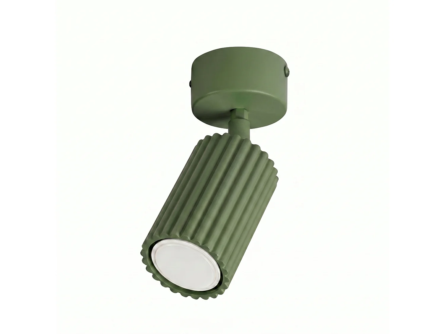 Plafonniers KARBON minimaliste en aluminium - 1 sources lumineuses - L.7 x H.18 cm - vert olive