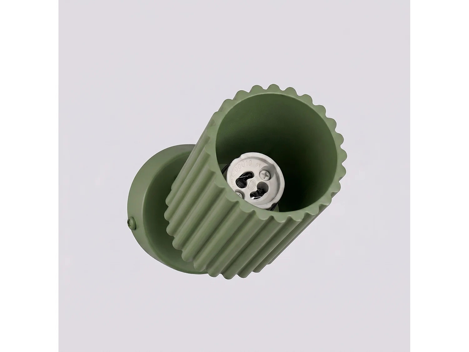 Plafonniers KARBON minimaliste en aluminium - 1 sources lumineuses - L.7 x H.18 cm - vert olive