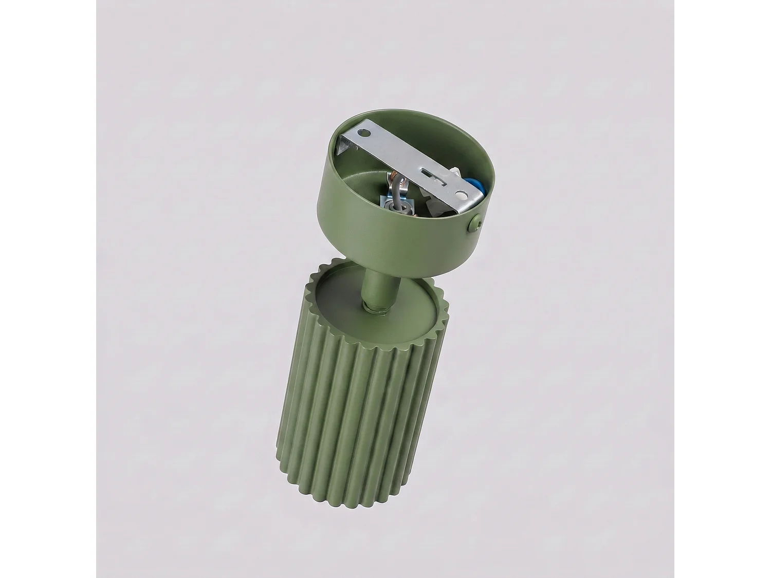 Plafonniers KARBON minimaliste en aluminium - 1 sources lumineuses - L.7 x H.18 cm - vert olive