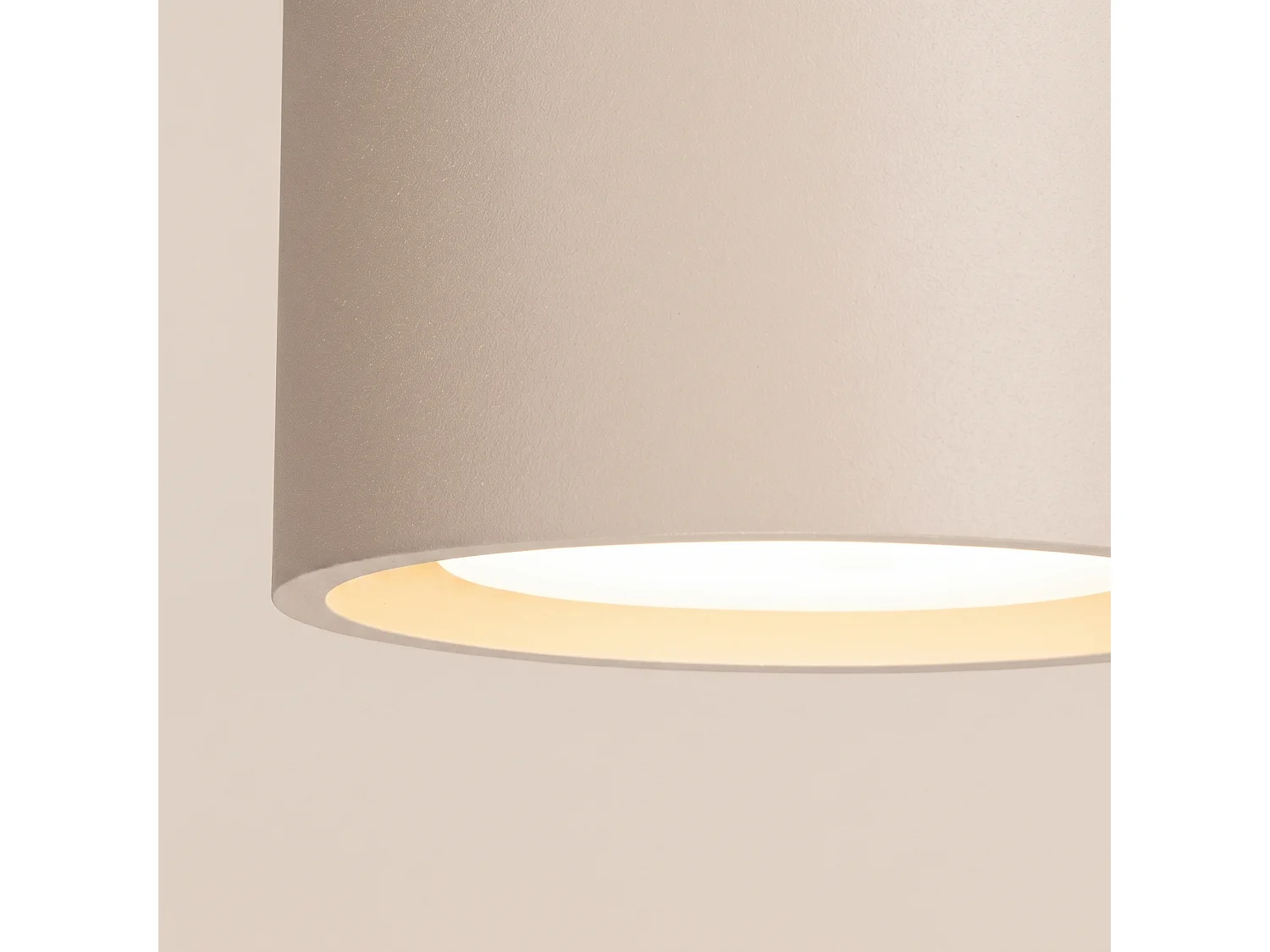 Plafonnier minimaliste en aluminium - 3 sources lumineuses - L.32,4 x H.8,2 cm - taupe