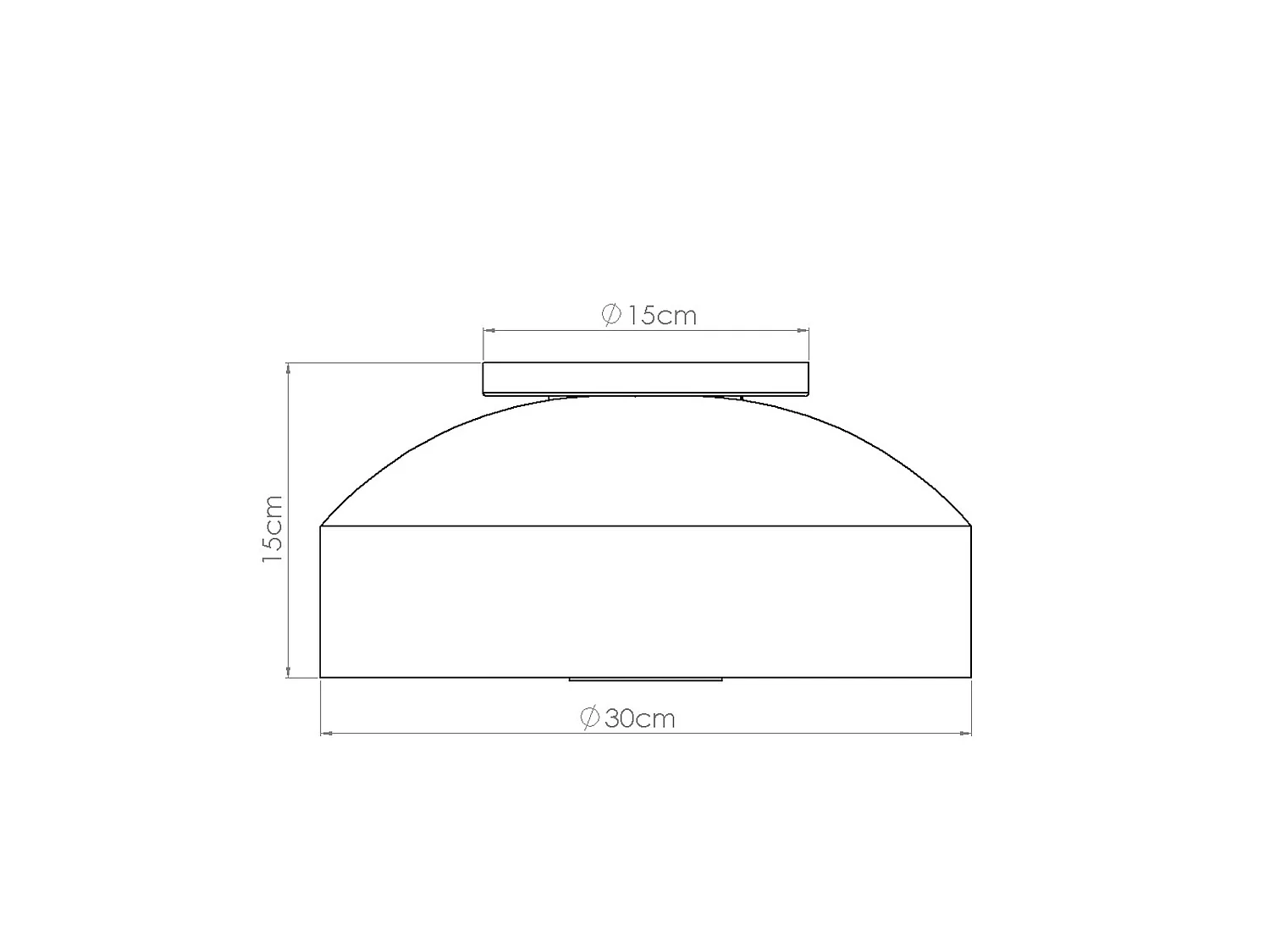 Plafonnier moderne en acier/PVC - 4 sources lumineuses - L.30 x H.15 cm - rose