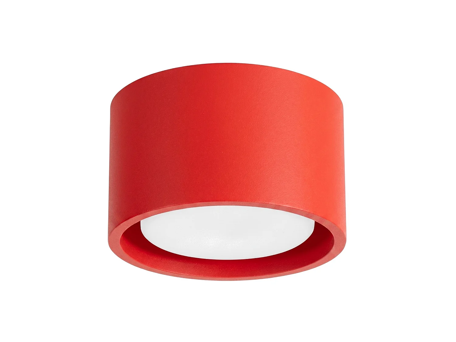 Plafons MODO minimalista, alumínio - 1 lichtbronnen - L.10 x H.6 cm - vermelho