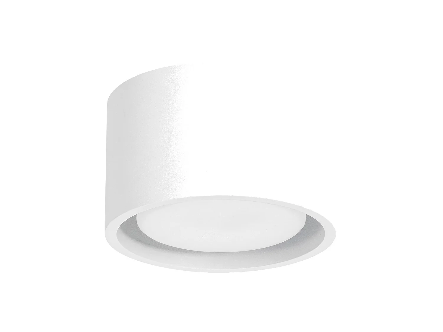 Plafonnier minimaliste en aluminium - 1 sources lumineuses - L.10 x H.6 cm - blanc