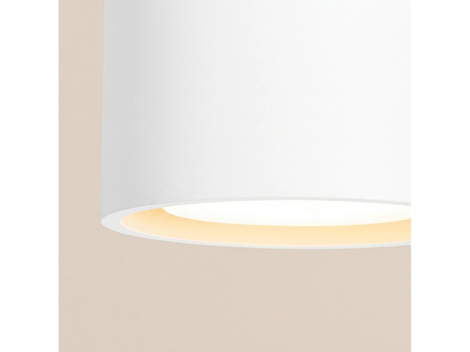 Plafonnier minimaliste en aluminium - 1 sources lumineuses - L.10 x H.6 cm - blanc