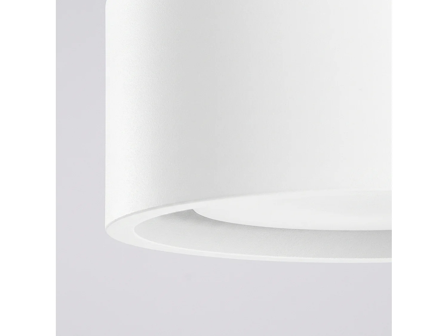 Plafonnier minimaliste en aluminium - 1 sources lumineuses - L.10 x H.6 cm - blanc