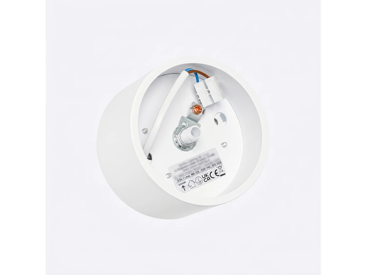 Plafonnier minimaliste en aluminium - 1 sources lumineuses - L.10 x H.6 cm - blanc