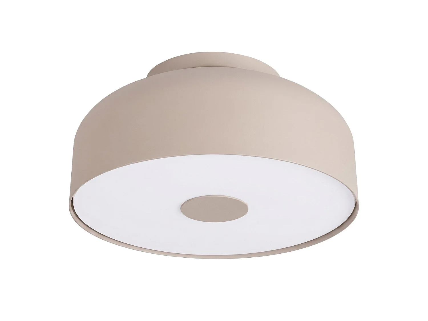 Plafonnier moderne en acier/PVC - 4 sources lumineuses - L.30 x H.15 cm - taupe