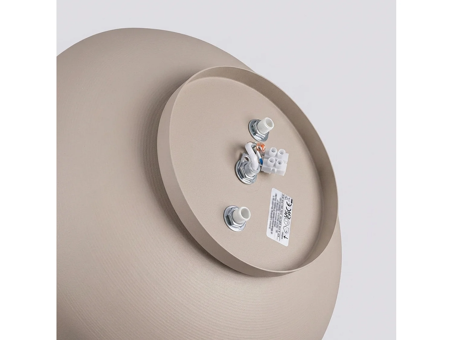 Plafonnier moderne en acier/PVC - 4 sources lumineuses - L.30 x H.15 cm - taupe