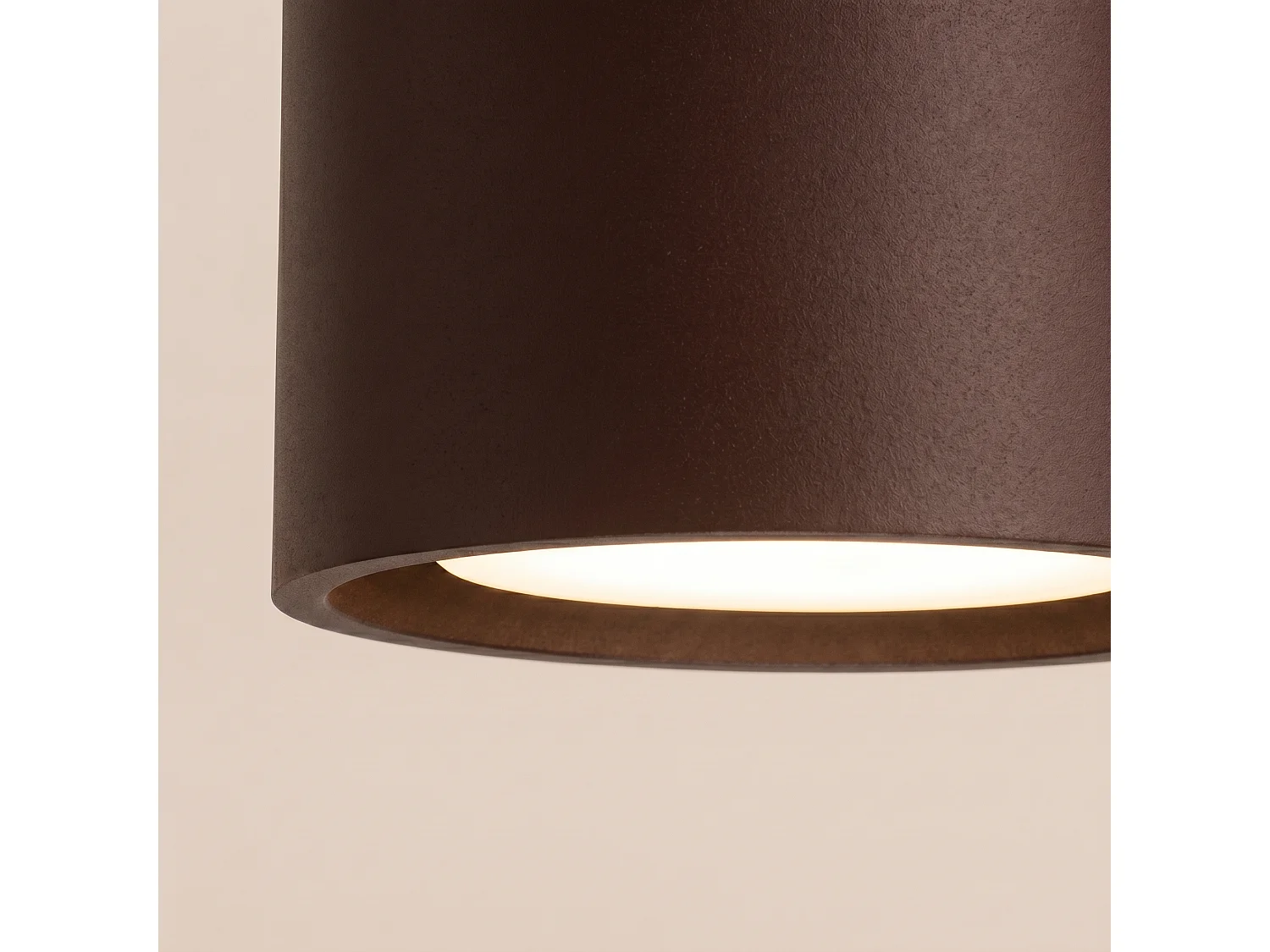 Plafonnier minimaliste en aluminium - 3 sources lumineuses - L.32,4 x H.8,2 cm - marron