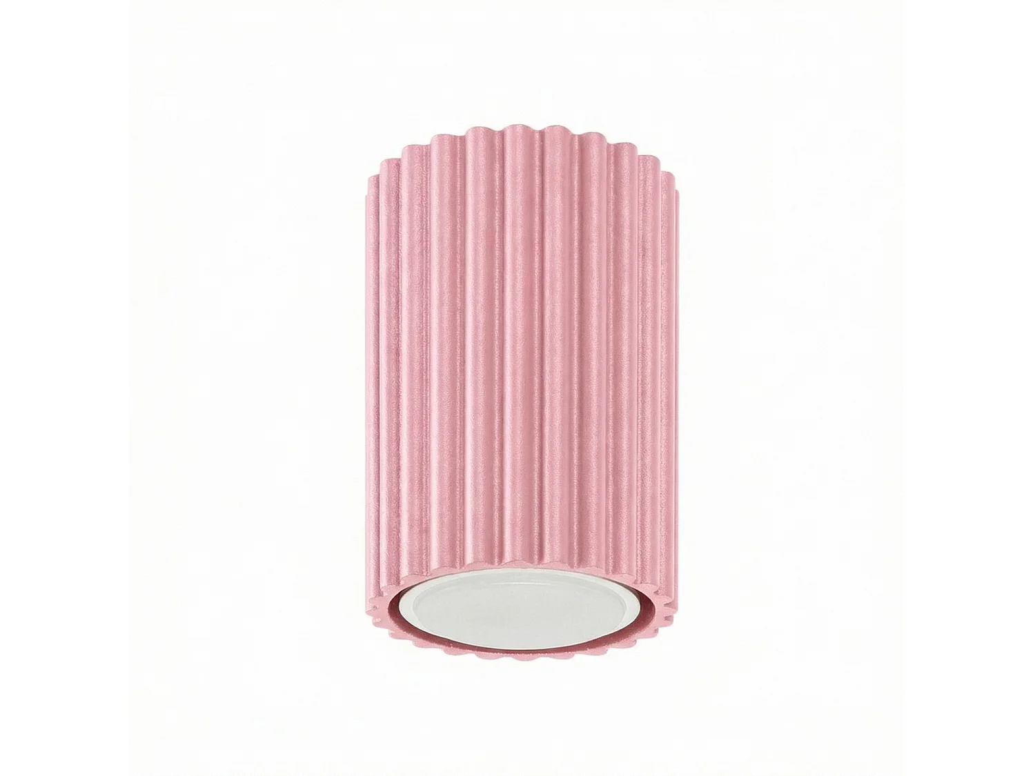Plafonnier minimaliste en aluminium - 1 sources lumineuses - L.6,5 x H.10 cm - rose