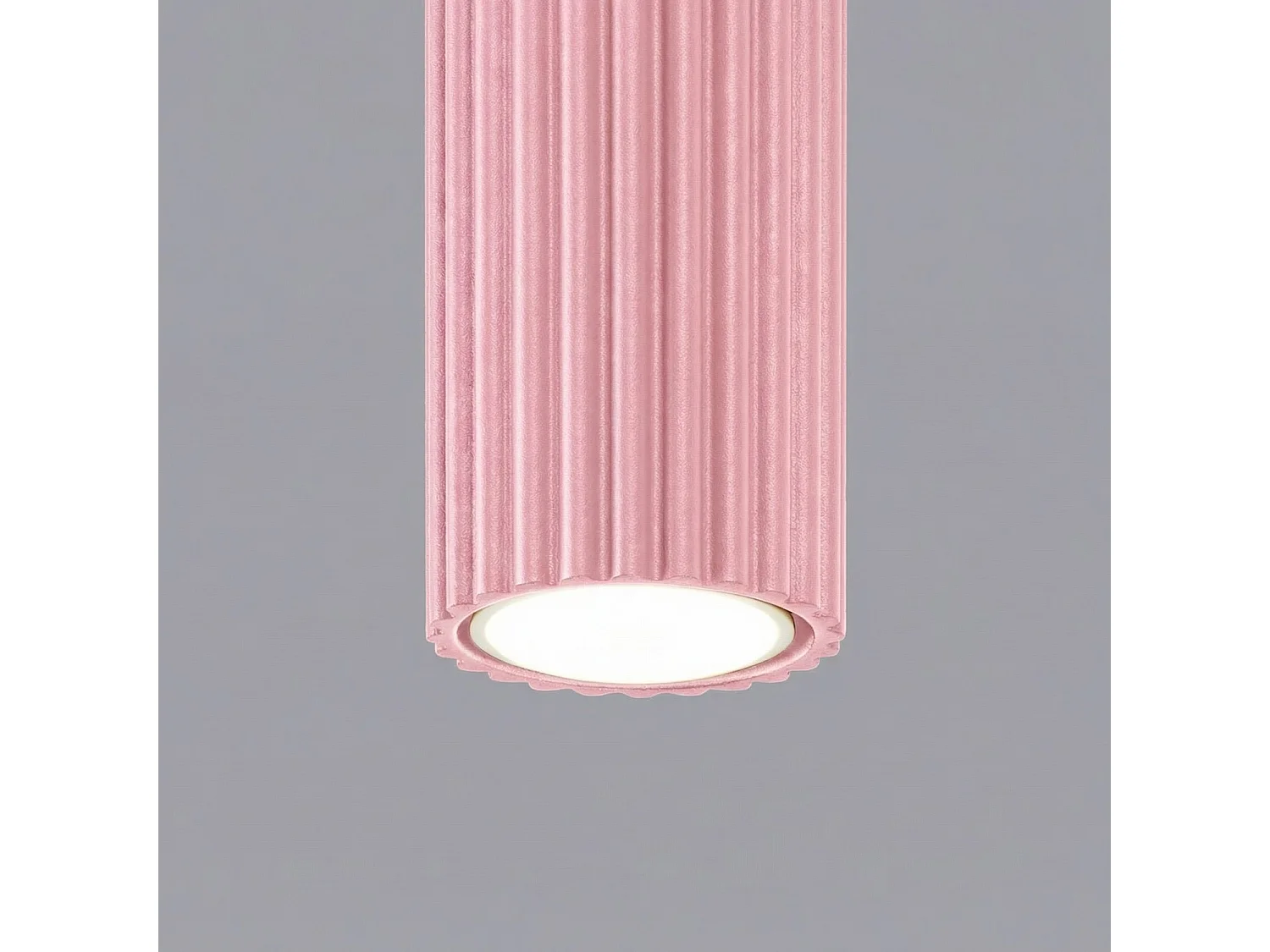 Plafonnier minimaliste en aluminium - 1 sources lumineuses - L.6,5 x H.10 cm - rose