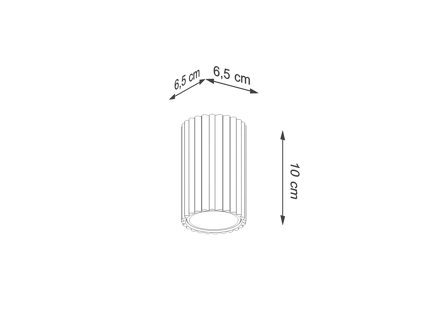 Plafonnier minimaliste en aluminium - 1 sources lumineuses - L.6,5 x H.10 cm - rose