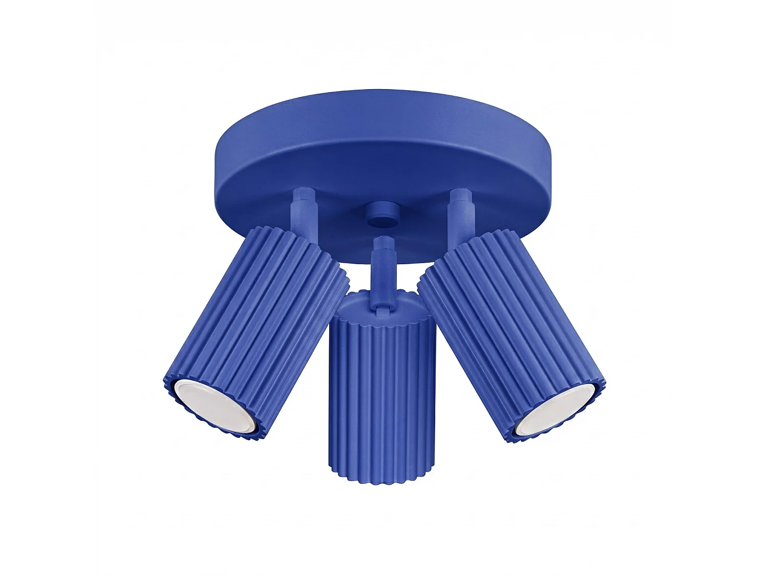 Plafonnier minimaliste en aluminium - 3 sources lumineuses - L.19,5 x H.18 cm - outremer