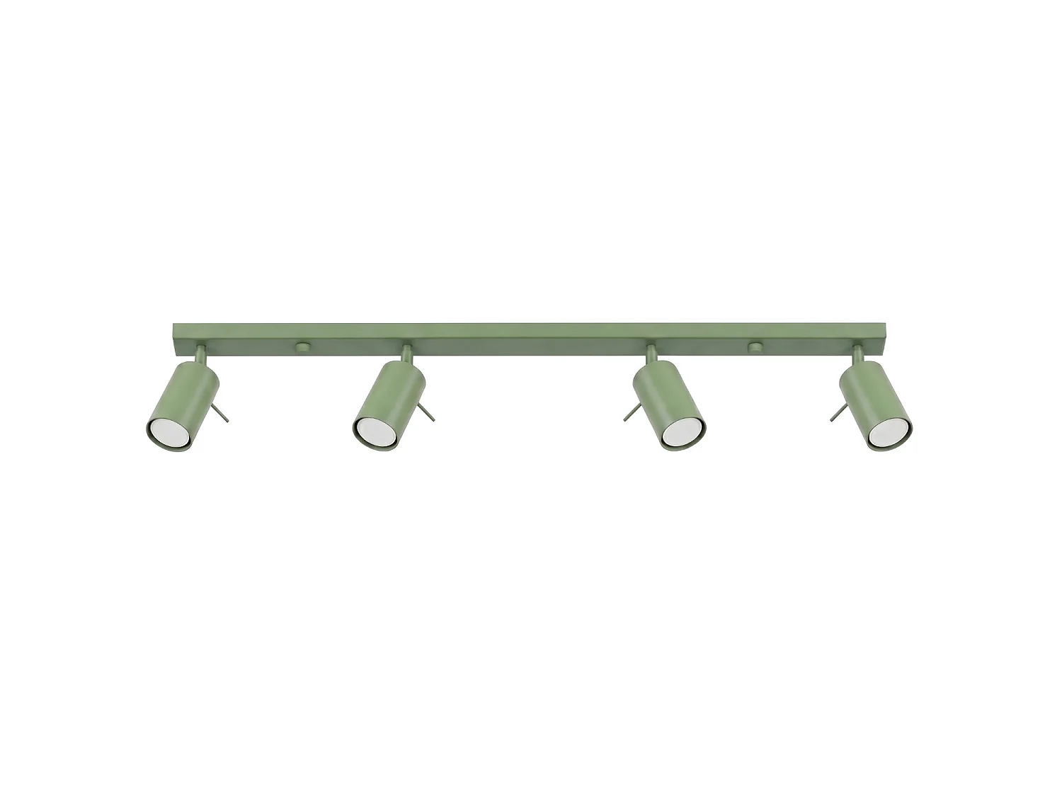 Plafonnier moderne en acier - 4 sources lumineuses - L.80 x H.16 cm - sauge