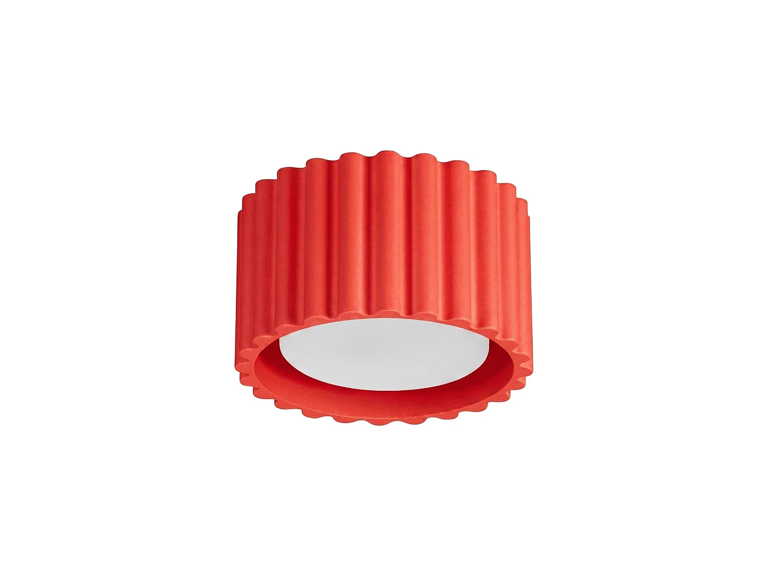 Plafonnier minimaliste en aluminium - 1 sources lumineuses - L.10 x H.6 cm - rouge