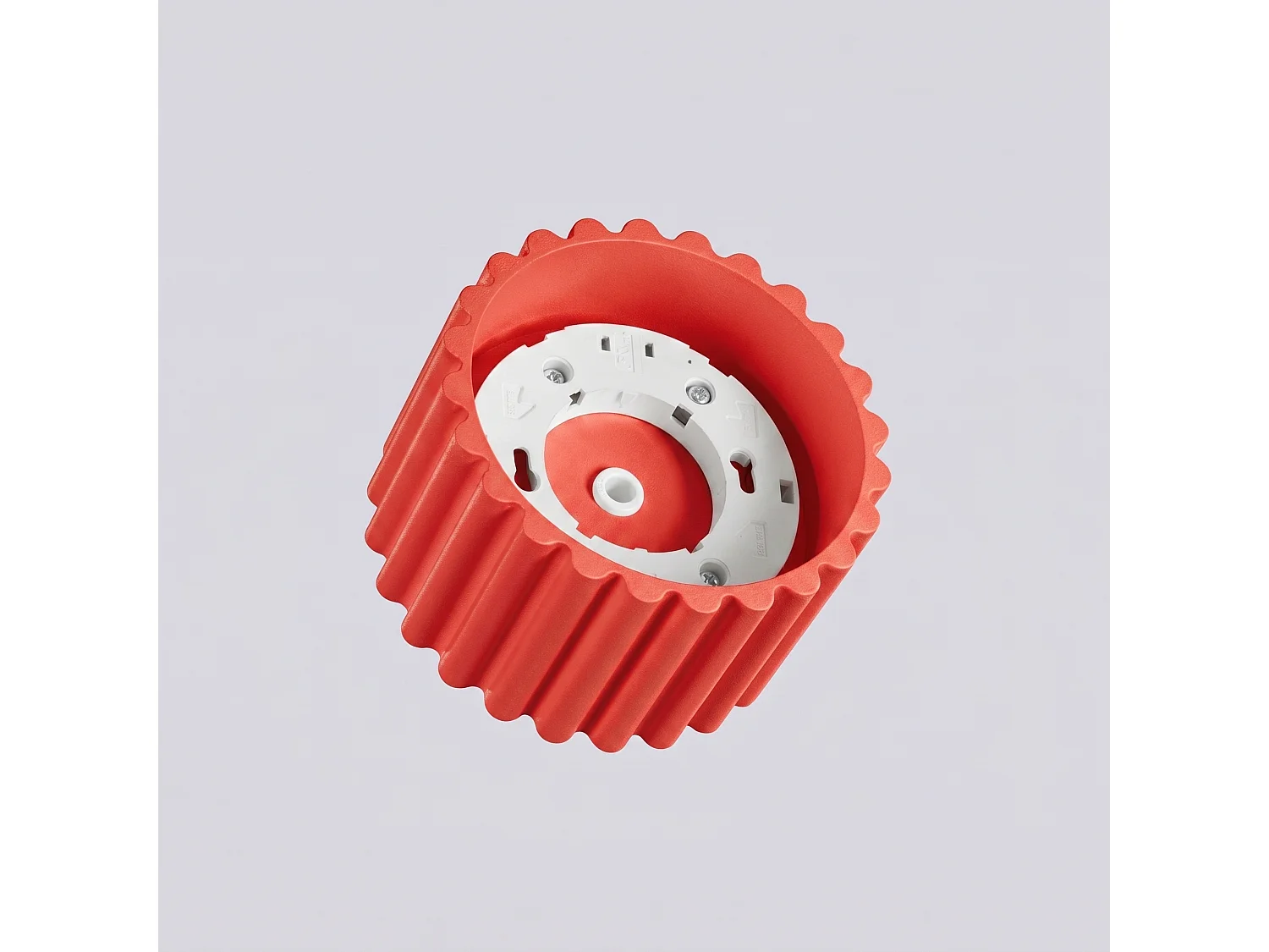 Plafonnier minimaliste en aluminium - 1 sources lumineuses - L.10 x H.6 cm - rouge
