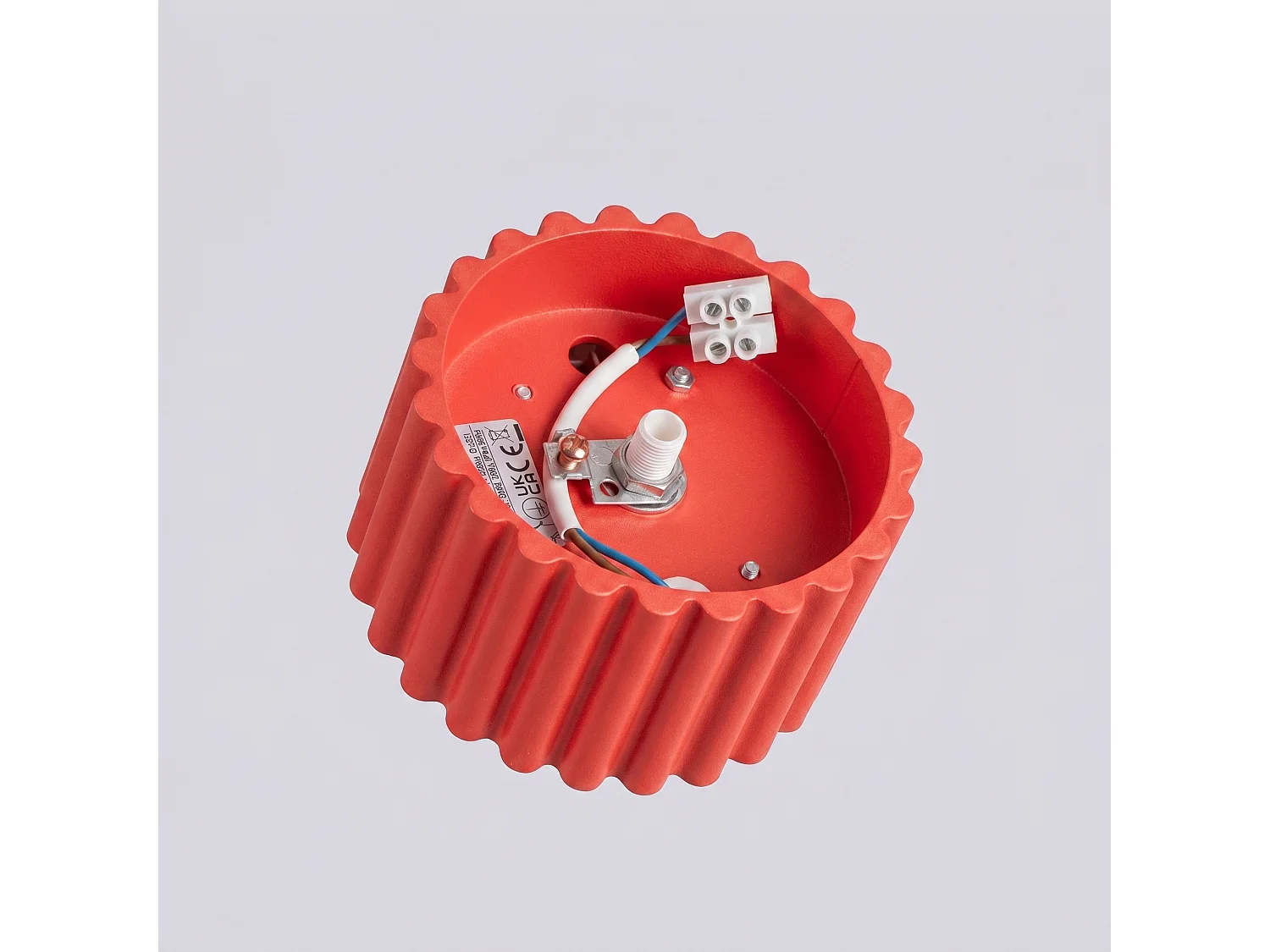 Plafonnier minimaliste en aluminium - 1 sources lumineuses - L.10 x H.6 cm - rouge