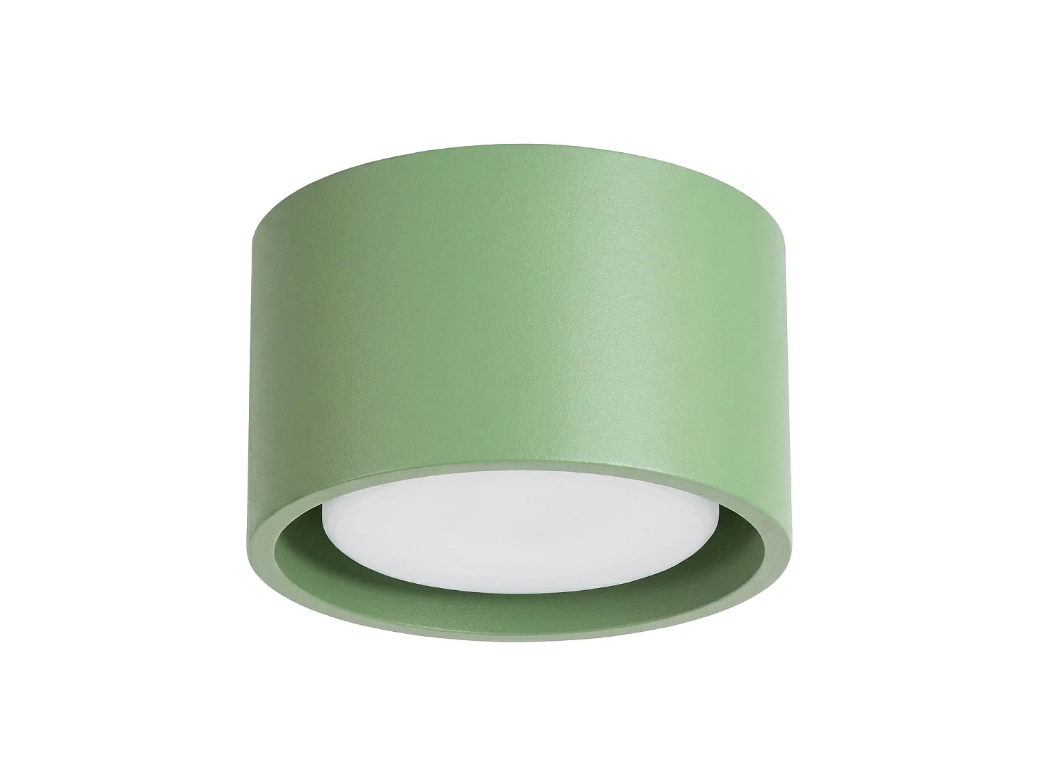 Plafonnier minimaliste en aluminium - 1 sources lumineuses - L.10 x H.6 cm - sauge