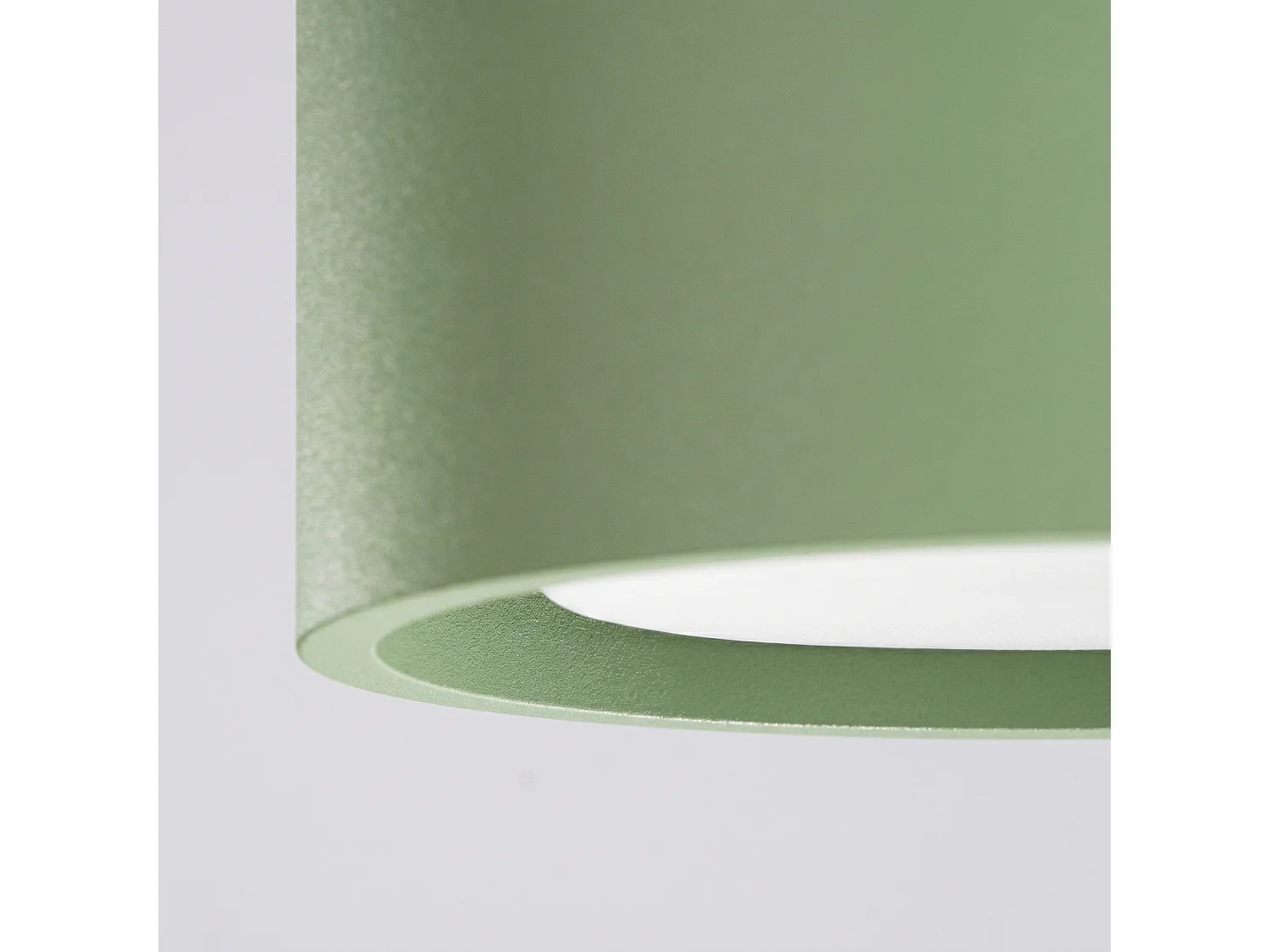 Plafonnier minimaliste en aluminium - 1 sources lumineuses - L.10 x H.6 cm - sauge