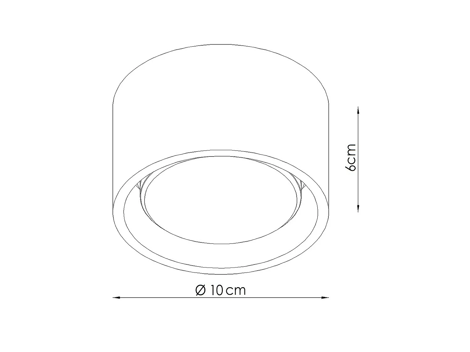 Plafonnier minimaliste en aluminium - 1 sources lumineuses - L.10 x H.6 cm - sauge