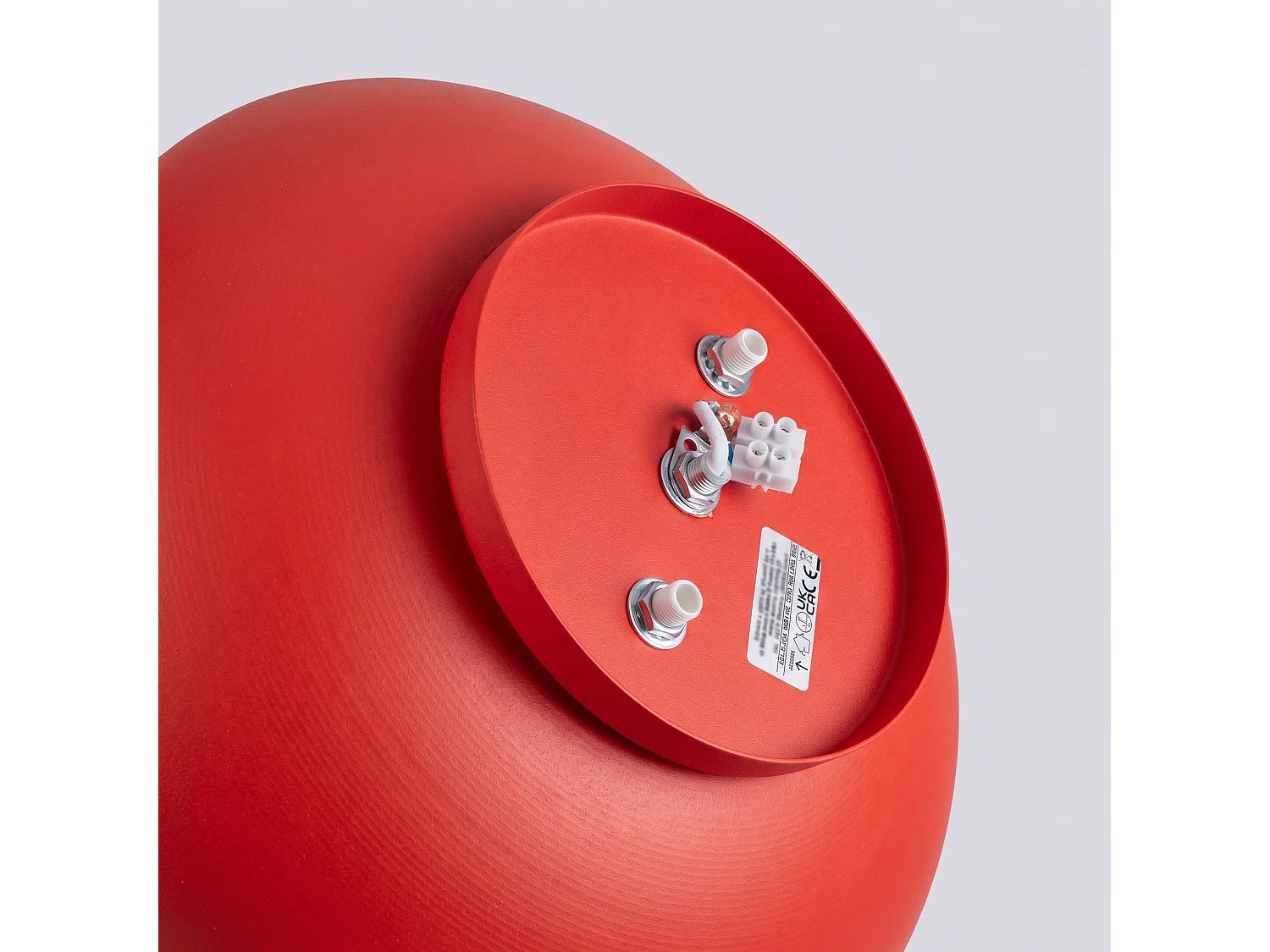 Plafonnier moderne en acier/PVC - 4 sources lumineuses - L.30 x H.15 cm - rouge