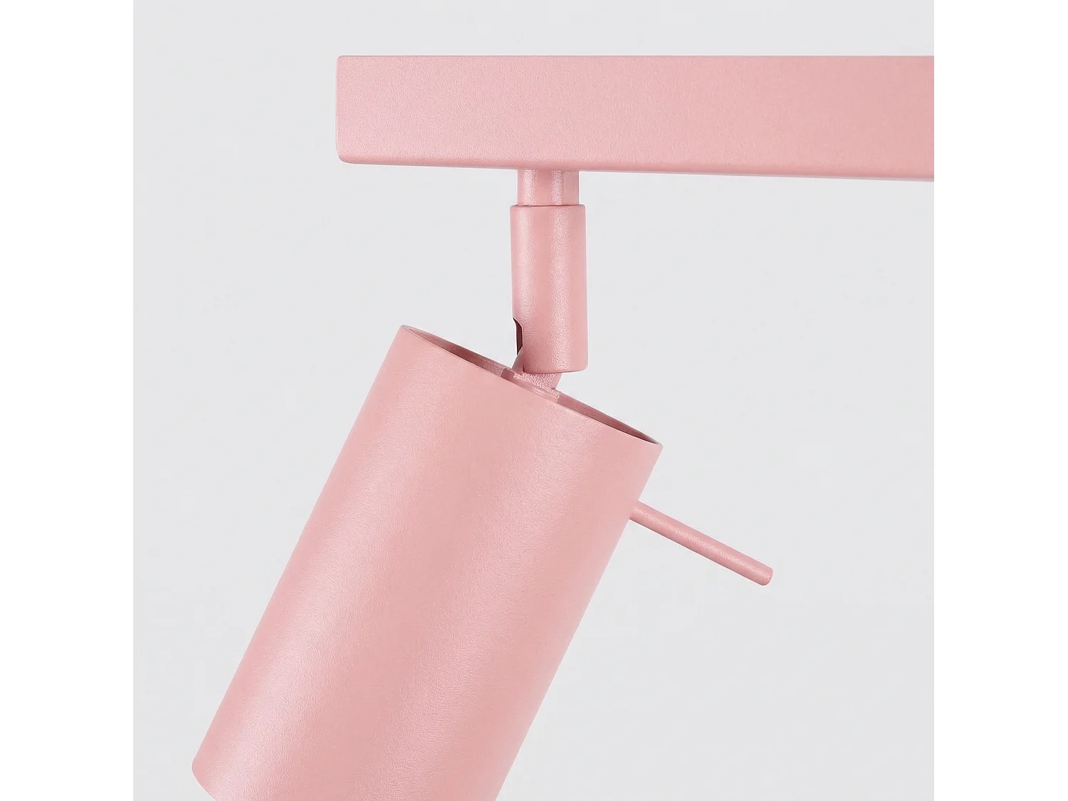 Plafonnier moderne en acier - 4 sources lumineuses - L.80 x H.16 cm - rose