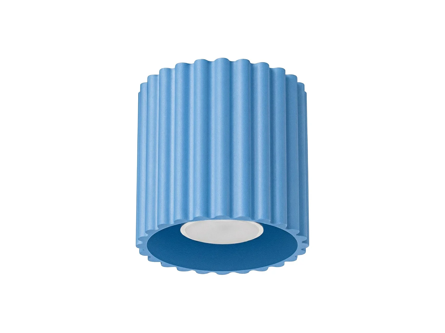 Plafonnier minimaliste en aluminium - 1 sources lumineuses - L.10 x H.10 cm - bleu clair