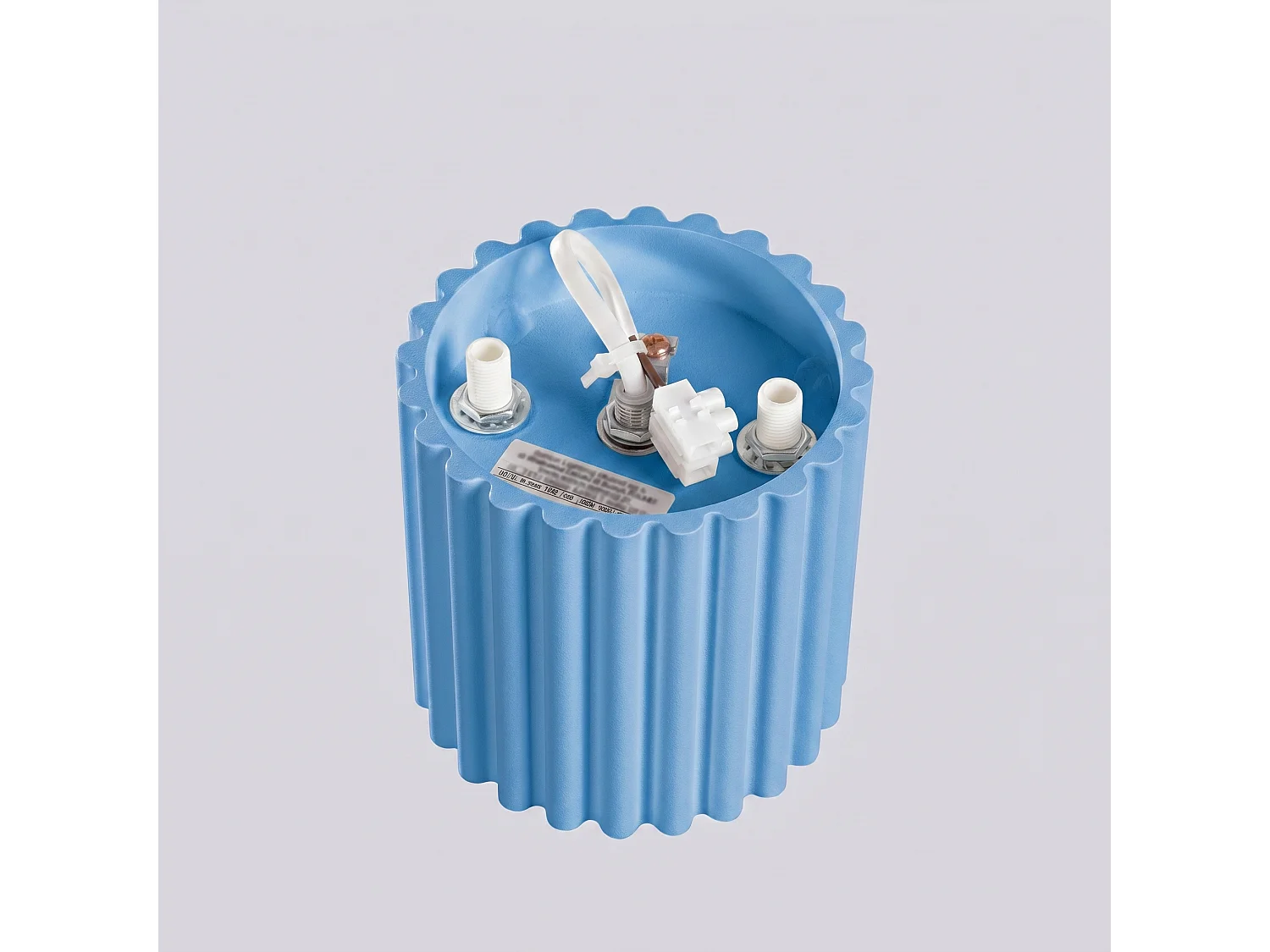 Plafonnier minimaliste en aluminium - 1 sources lumineuses - L.10 x H.10 cm - bleu clair