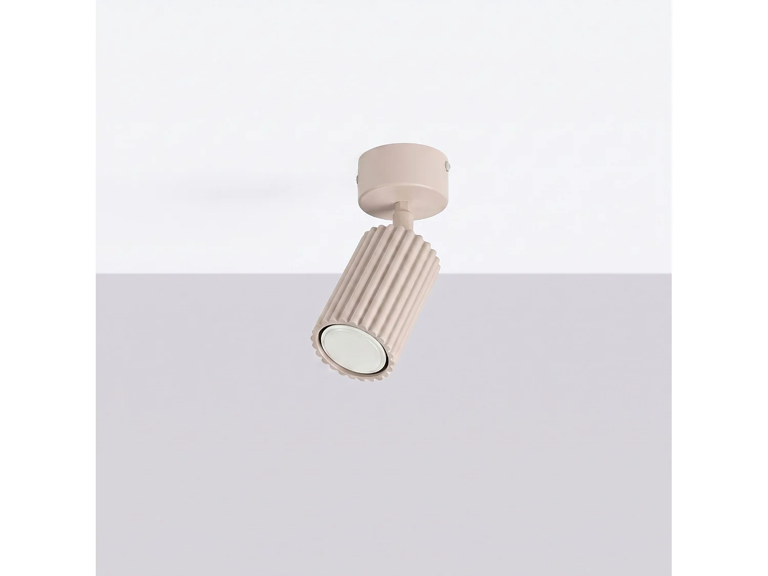 Plafonniers KARBON minimaliste en aluminium - 1 sources lumineuses - L.7 x H.18 cm - taupe
