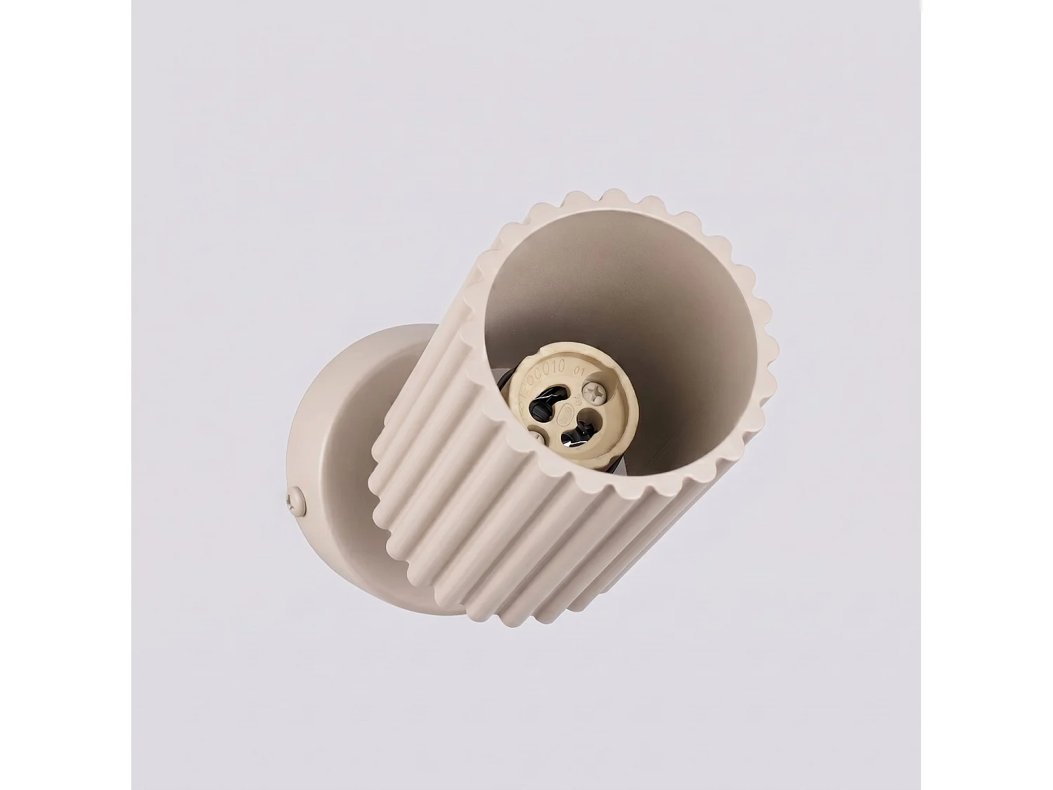 Plafonniers KARBON minimaliste en aluminium - 1 sources lumineuses - L.7 x H.18 cm - taupe