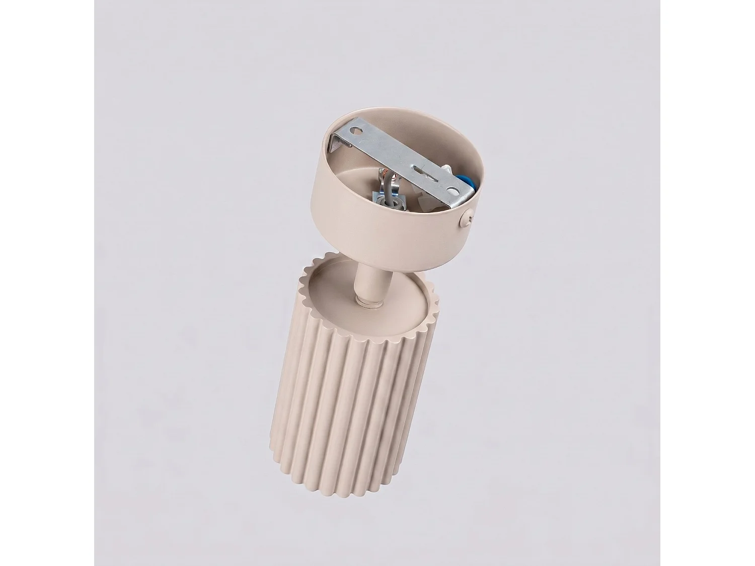 Plafonniers KARBON minimaliste en aluminium - 1 sources lumineuses - L.7 x H.18 cm - taupe