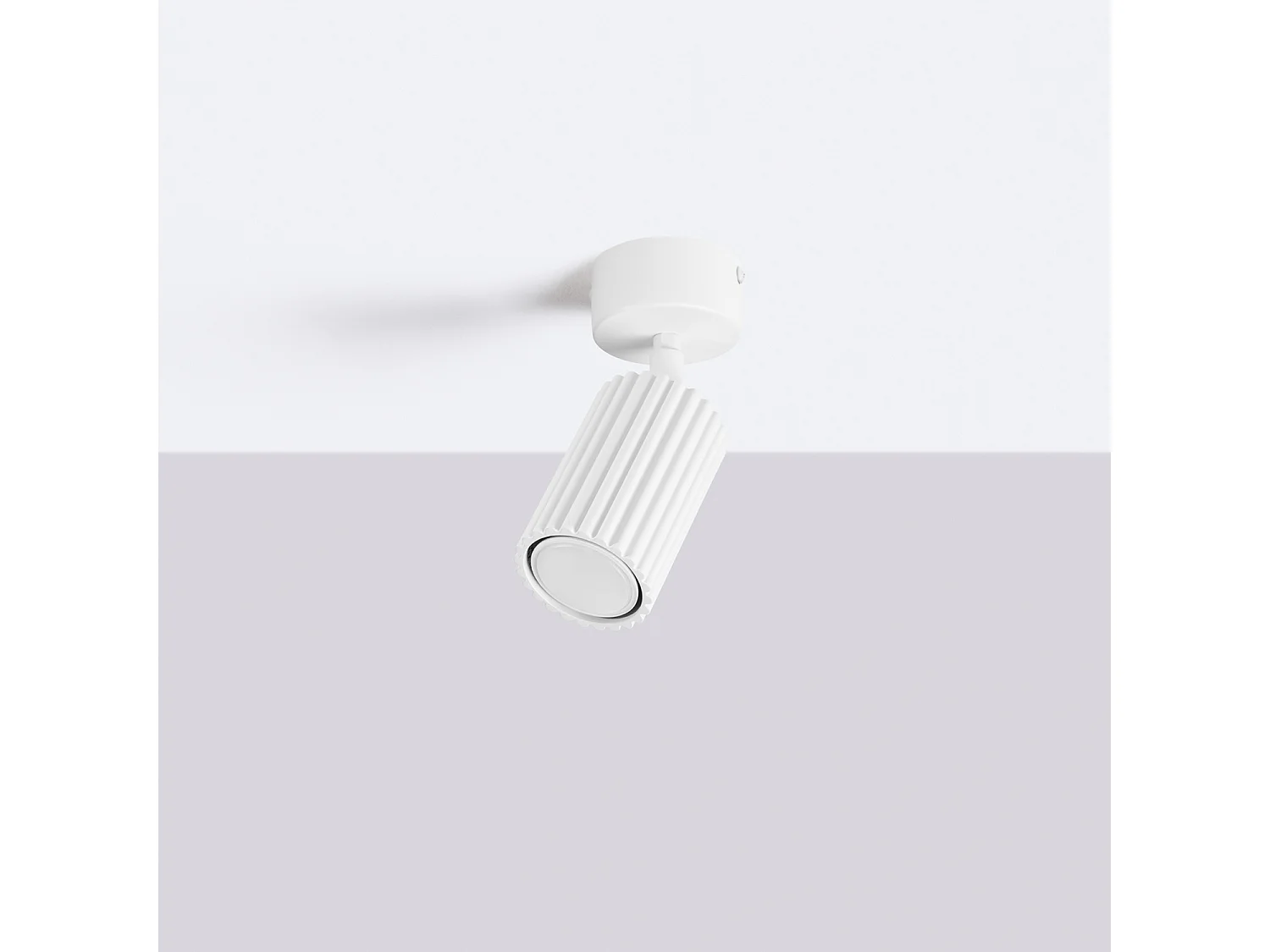 Plafonniers KARBON minimaliste en aluminium - 1 sources lumineuses - L.7 x H.18 cm - blanc