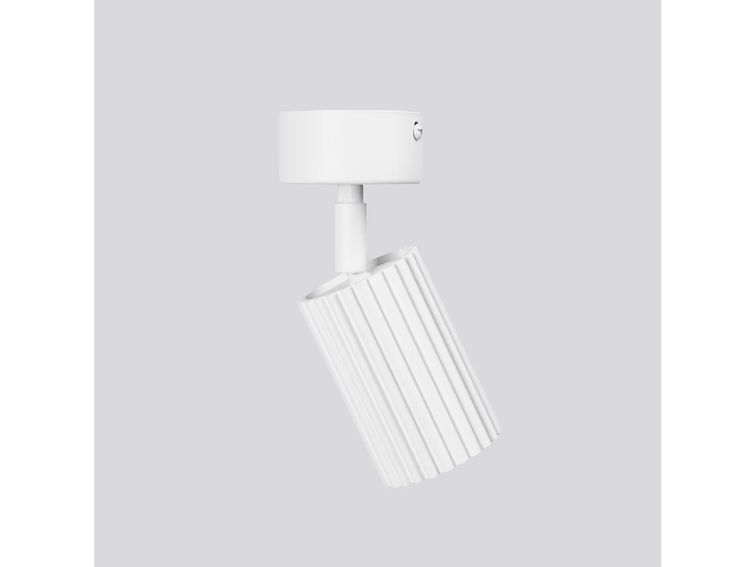 Plafonniers KARBON minimaliste en aluminium - 1 sources lumineuses - L.7 x H.18 cm - blanc