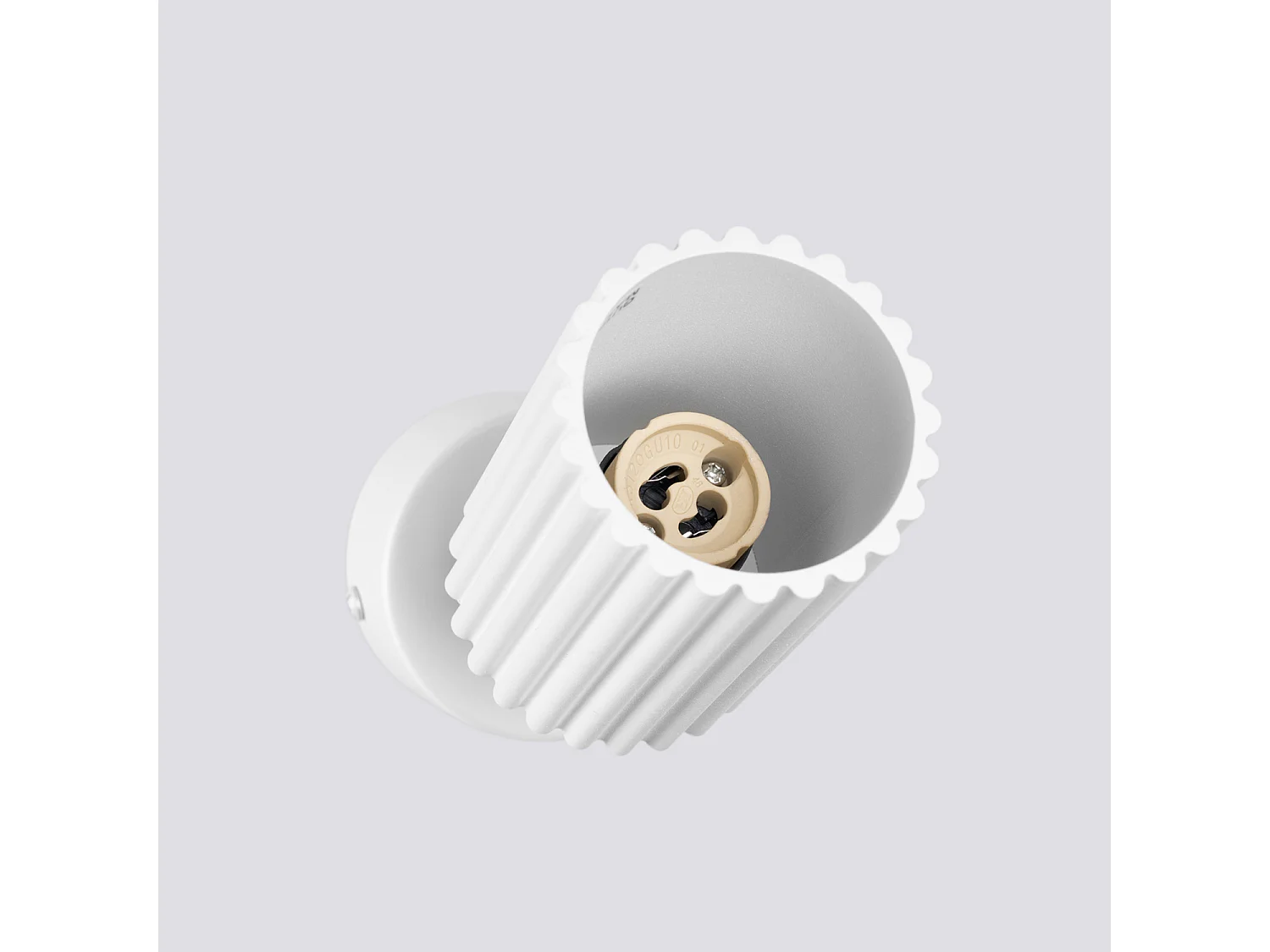 Plafonniers KARBON minimaliste en aluminium - 1 sources lumineuses - L.7 x H.18 cm - blanc