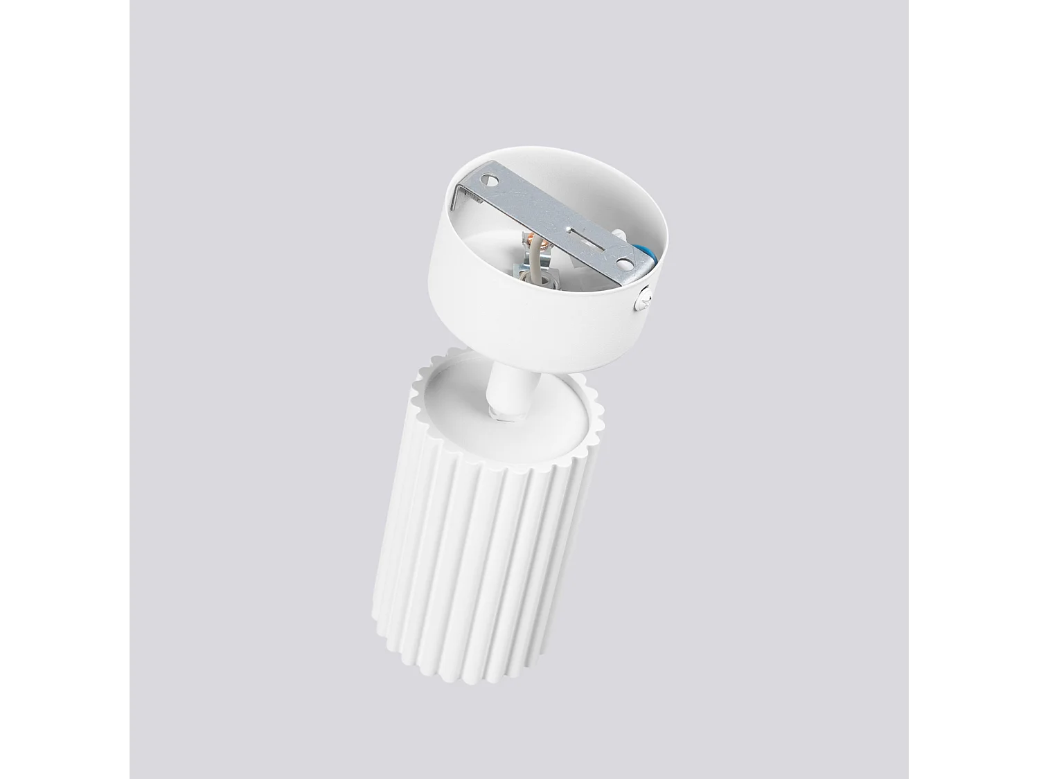 Plafonniers KARBON minimaliste en aluminium - 1 sources lumineuses - L.7 x H.18 cm - blanc