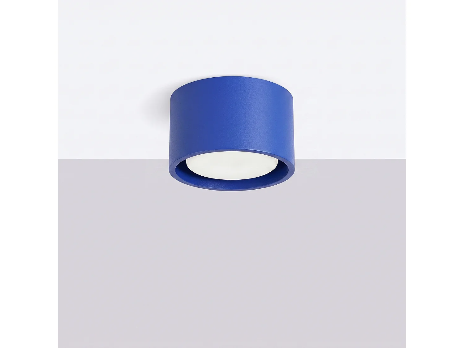 Plafonnier minimaliste en aluminium - 1 sources lumineuses - L.10 x H.6 cm - outremer