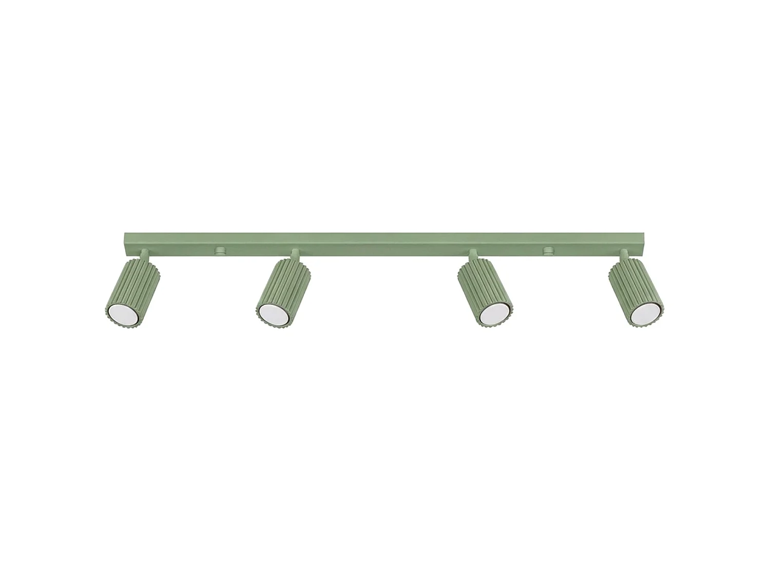 Plafonnier minimaliste en aluminium - 4 sources lumineuses - L.81 x H.16,5 cm - sauge