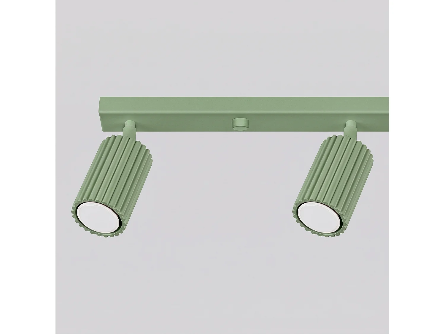 Plafonnier minimaliste en aluminium - 4 sources lumineuses - L.81 x H.16,5 cm - sauge