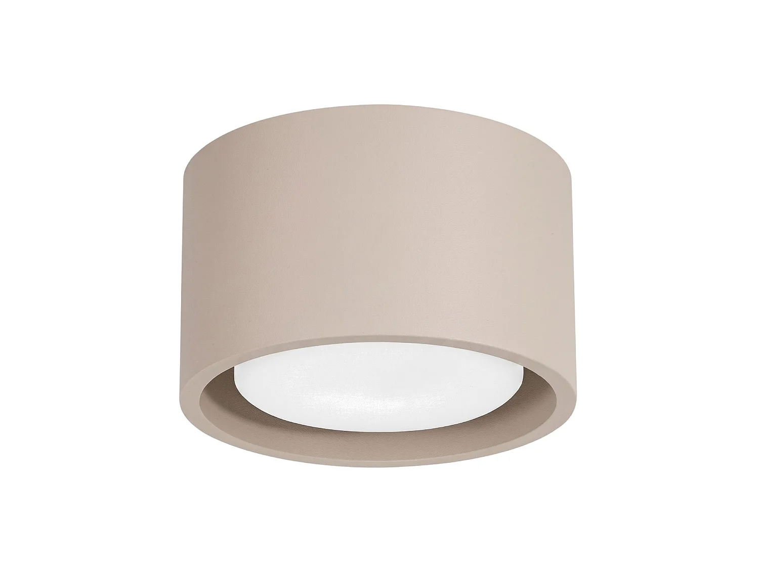 Plafonnier minimaliste en aluminium - 1 sources lumineuses - L.10 x H.6 cm - taupe