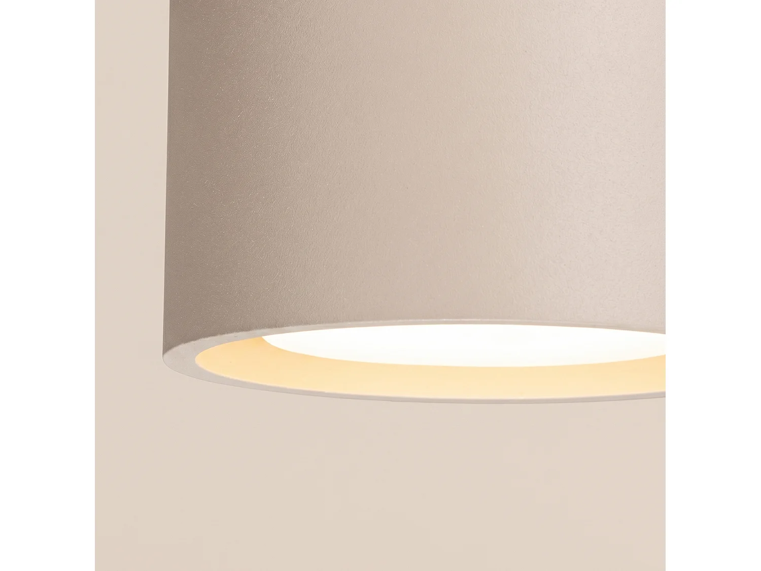 Plafonnier minimaliste en aluminium - 1 sources lumineuses - L.10 x H.6 cm - taupe