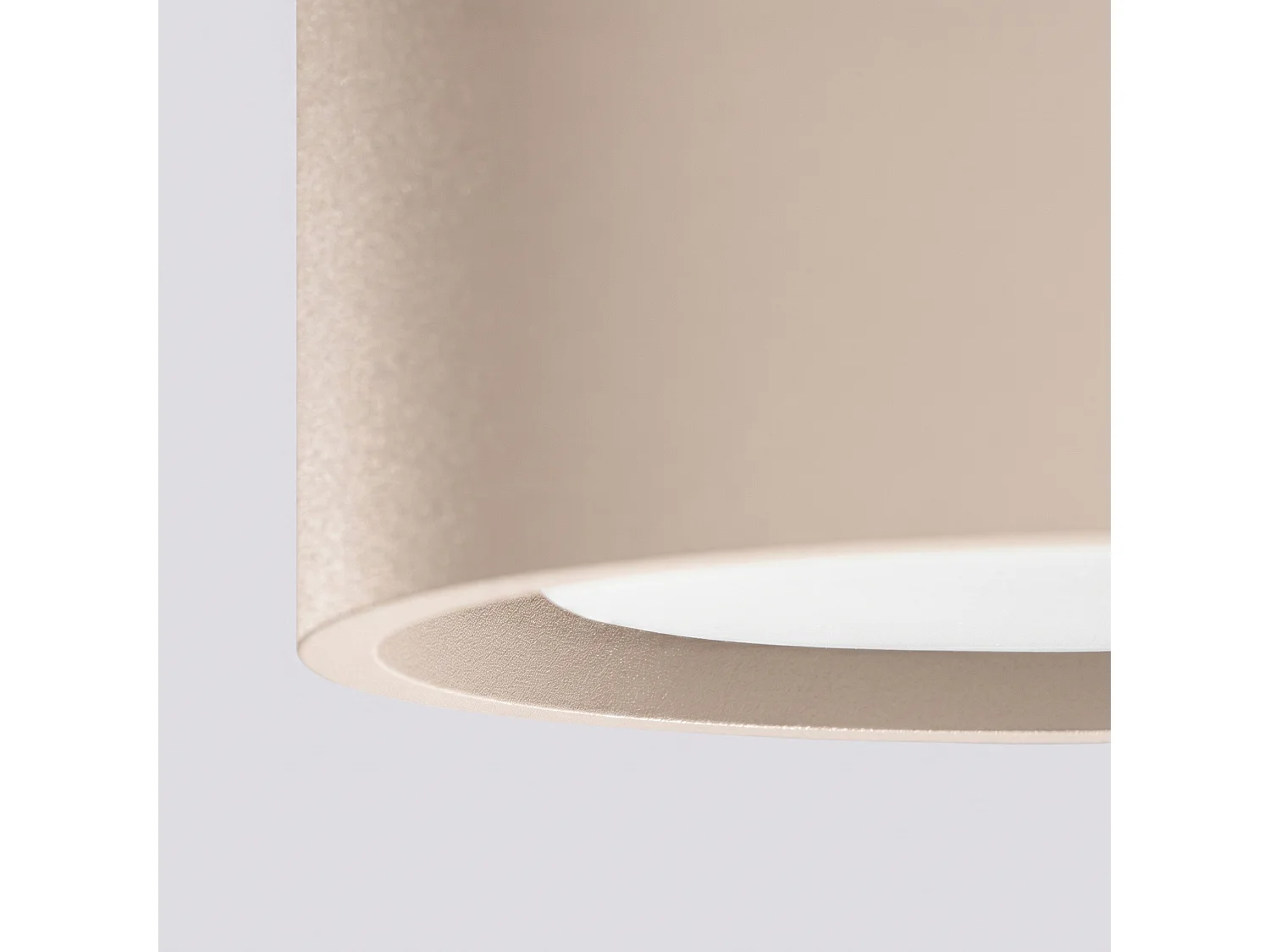 Plafonnier minimaliste en aluminium - 1 sources lumineuses - L.10 x H.6 cm - taupe
