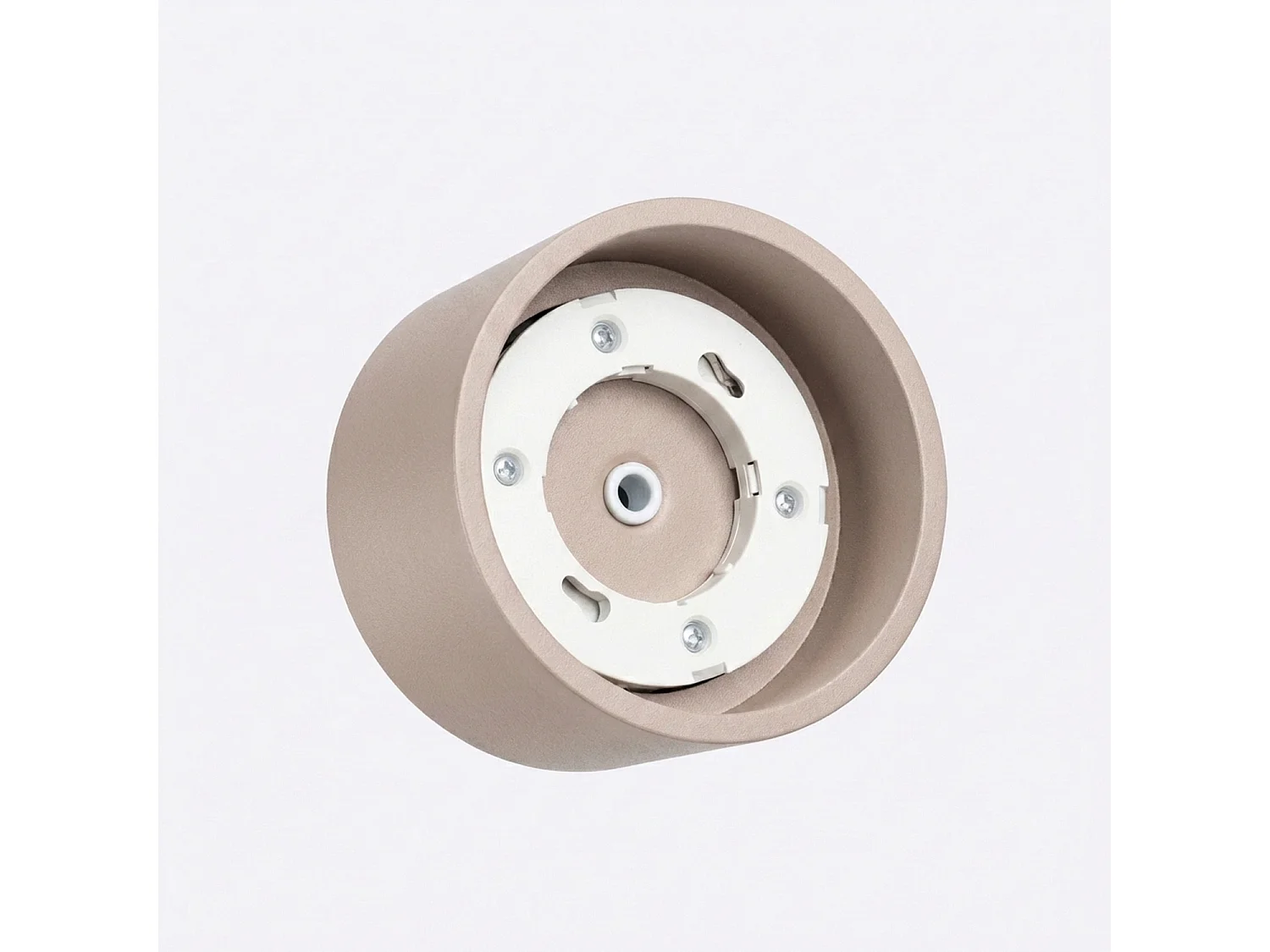 Plafonnier minimaliste en aluminium - 1 sources lumineuses - L.10 x H.6 cm - taupe