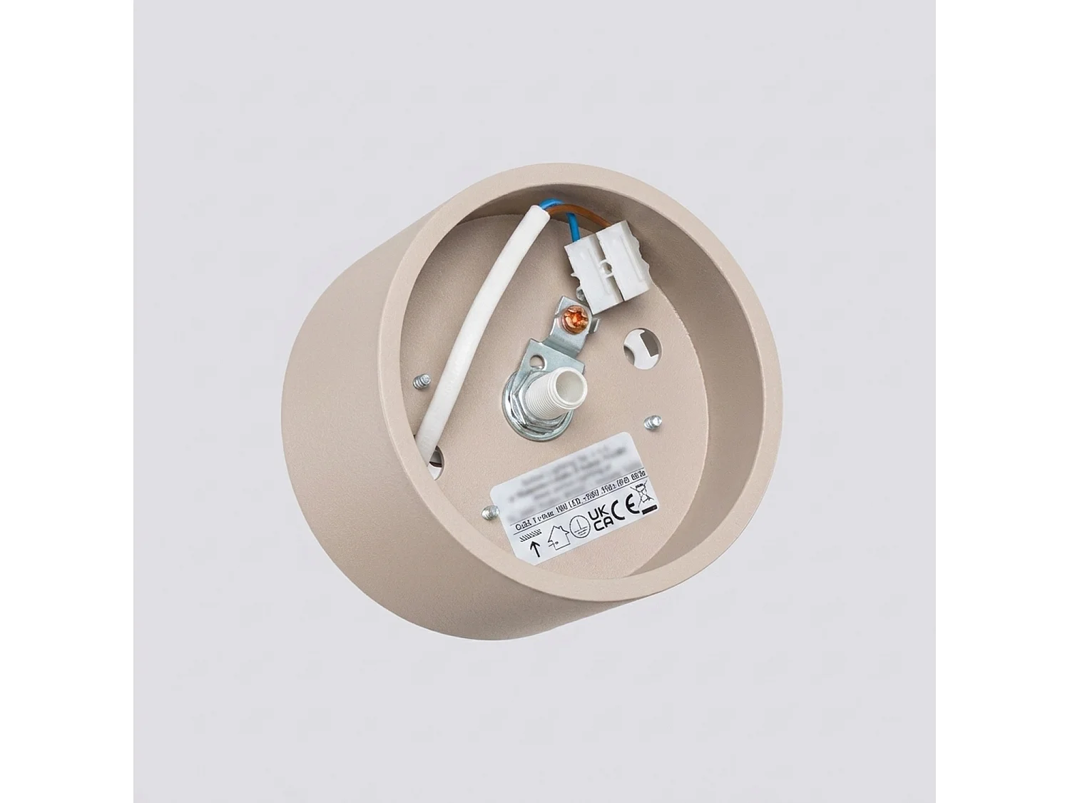 Plafonnier minimaliste en aluminium - 1 sources lumineuses - L.10 x H.6 cm - taupe