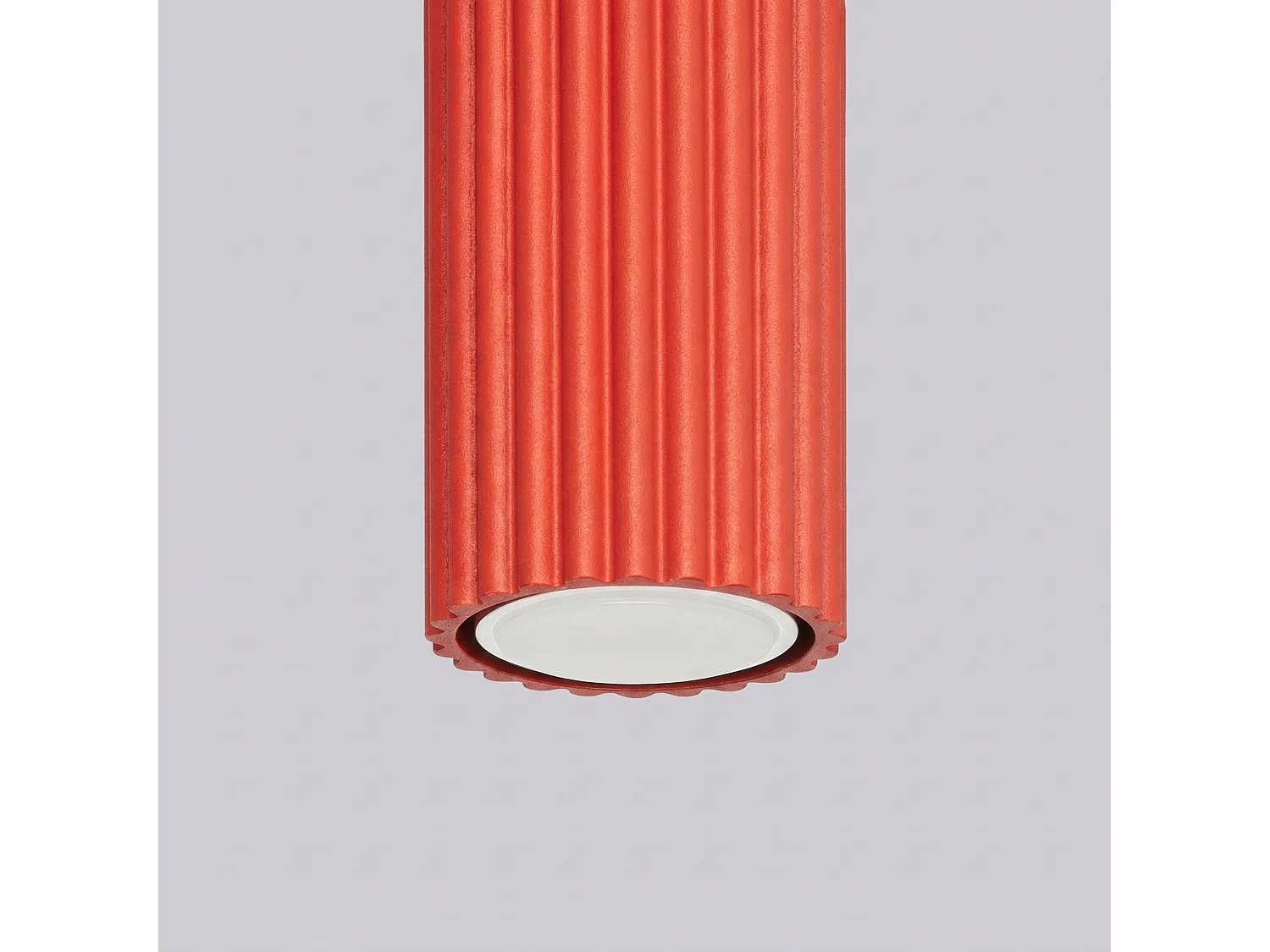 Plafonnier minimaliste en aluminium - 1 sources lumineuses - L.6,5 x H.10 cm - rouge