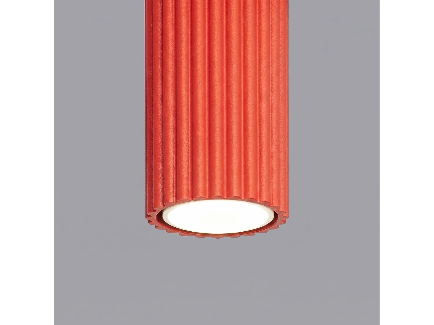 Plafonnier minimaliste en aluminium - 1 sources lumineuses - L.6,5 x H.10 cm - rouge